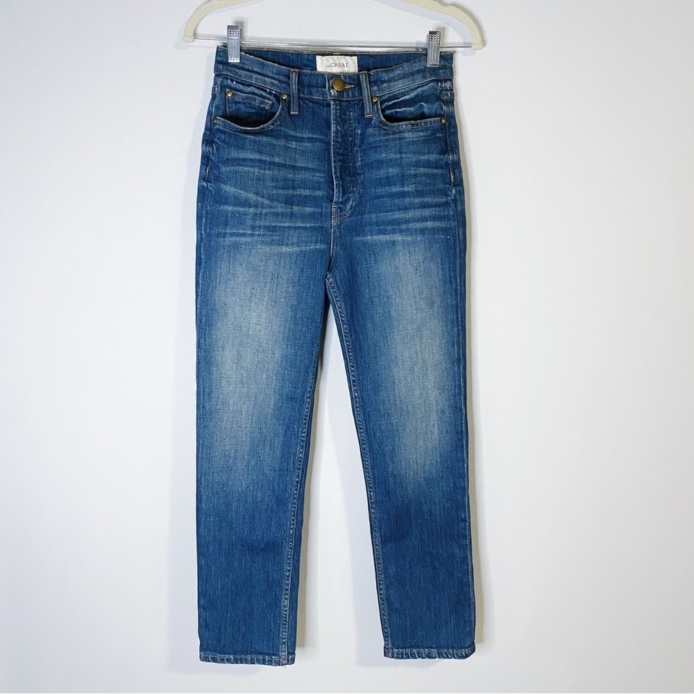 The Great - Medium Wash Slim Fit Denim Jeans